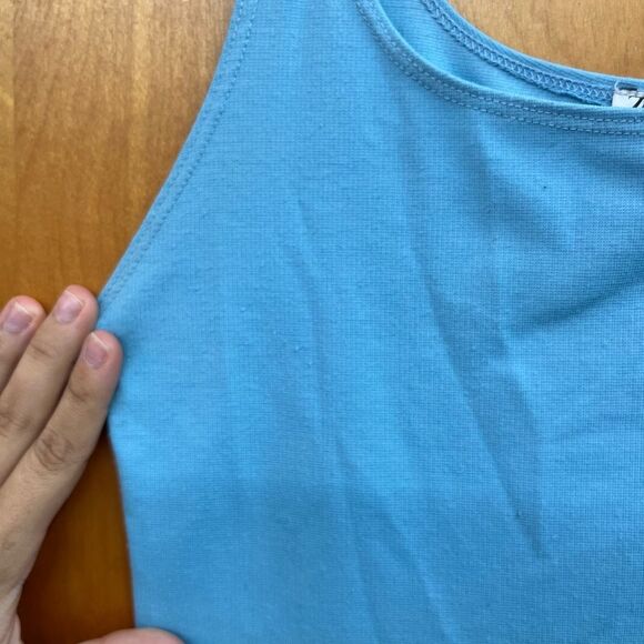 Zara Light Blue bodycon Sleeveless Dress - Picture 3 of 4